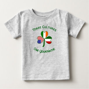 T-shirt Pour Bébé Drapeaux italiens irlandais américains Trèfle Votr