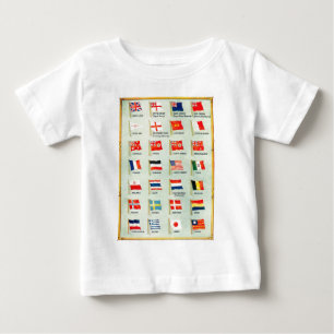 T-shirt Pour Bébé Drapeaux vintages du monde