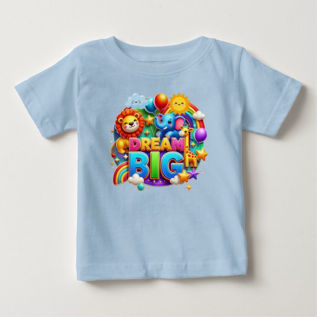 T-shirt Pour Bébé "Dream Big : Rainbow Joy Tee" (Devant)