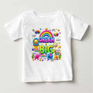 T-shirt Pour Bébé "Dream Big : Royal Rainbow Tee"