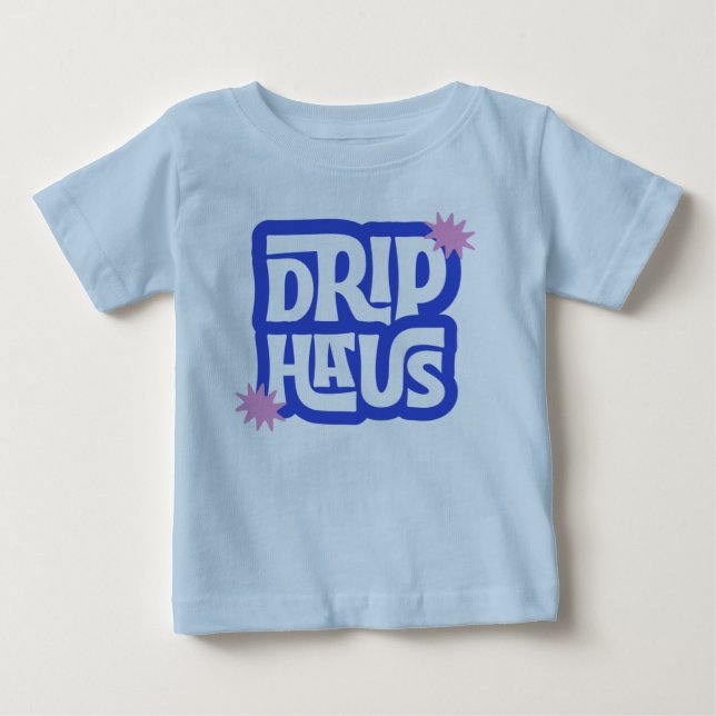 T-shirt Pour Bébé Drip Haus – Logo Retro Ludique (Devant)