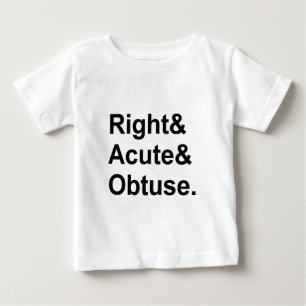 T-shirt Pour Bébé Droite Aiguë Obtuse 3 Types d'Angles Géométrique