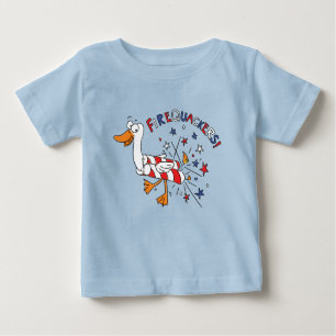 T-shirt Pour Bébé Drôle 4 juillet canard mignon enfants