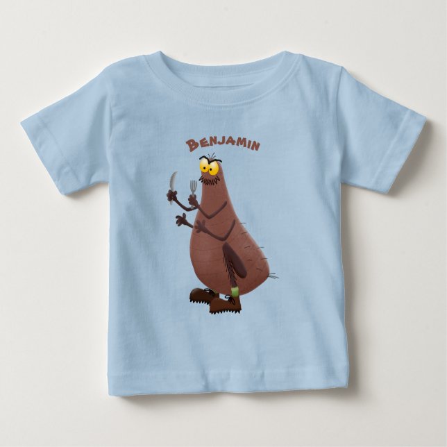 T-shirt Pour Bébé Drôle affamé pulette affamée dessin animé (Devant)