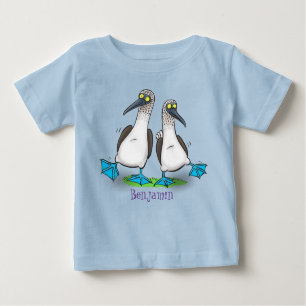 T-shirt Pour Bébé Drôle bleu pieds croisés dessin de dessins animés