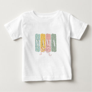 T-shirt Pour Bébé Drôle Bow Coquette Mama Fleurs Fête des Mères