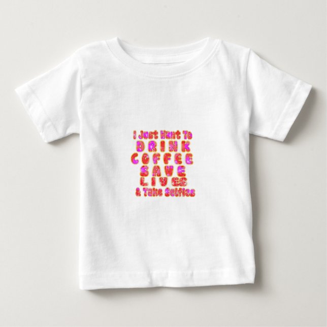 T-shirt Pour Bébé Drôle cadeau pour les amateurs de café (Devant)