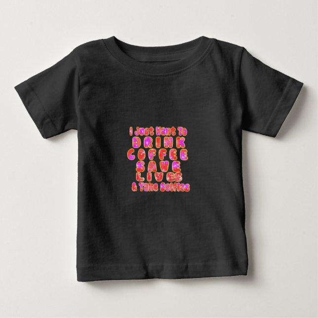T-shirt Pour Bébé Drôle cadeau pour les amateurs de café (Devant)