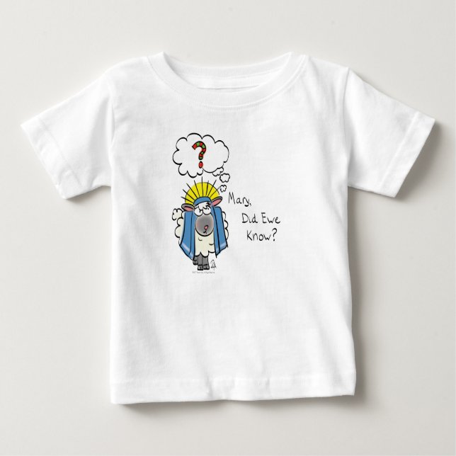 T-shirt Pour Bébé Drôle caricature chrétienne de Noël (Devant)