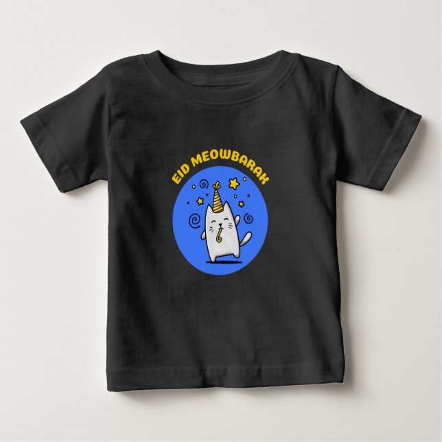 T-shirt Pour Bébé Drôle chat Aïd (Devant)