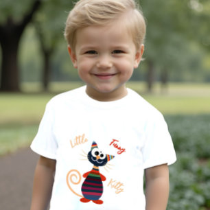 T-shirt Pour Bébé Drôle chat coloré