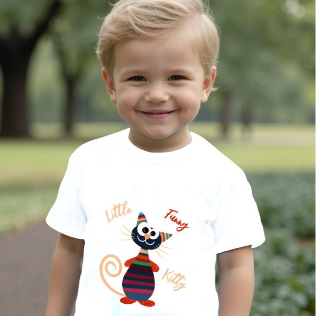 T-shirt Pour Bébé Drôle chat coloré (Créateur téléchargé)