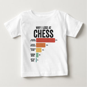 T-shirt Pour Bébé Drôle Chess Sport Pourquoi Je Perds À Chess Game R