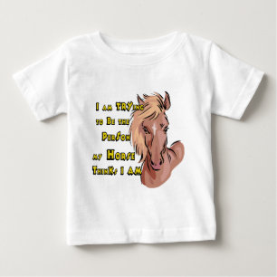 T-shirt Pour Bébé Drôle Cheval