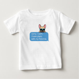 T-shirt Pour Bébé Drôle Chien de taureau français