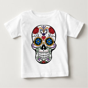 T-shirt Pour Bébé Drôle crâne floral