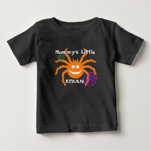 T-shirt Pour Bébé Drôle d'araignée Halloween 2026 enfant personnalis
