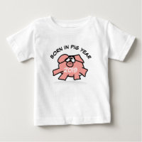 Drôle dessin animé Cochon rose 2019 Tee bébé