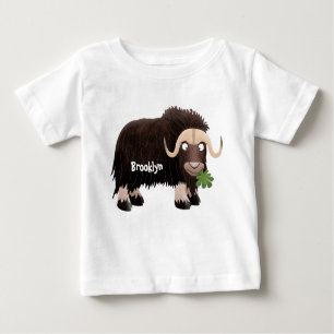 T-shirt Pour Bébé Drôle dessin animé de boeuf musqué