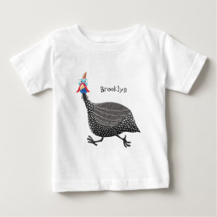 T-shirt Pour Bébé Drôle dessin animé d'oiseau de Guineafowl