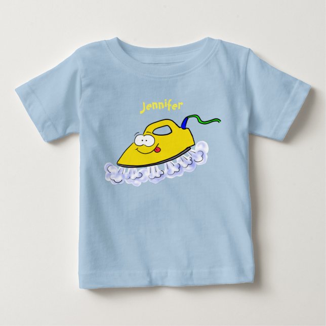 T-shirt Pour Bébé Drôle dessin animé linge de fer (Devant)