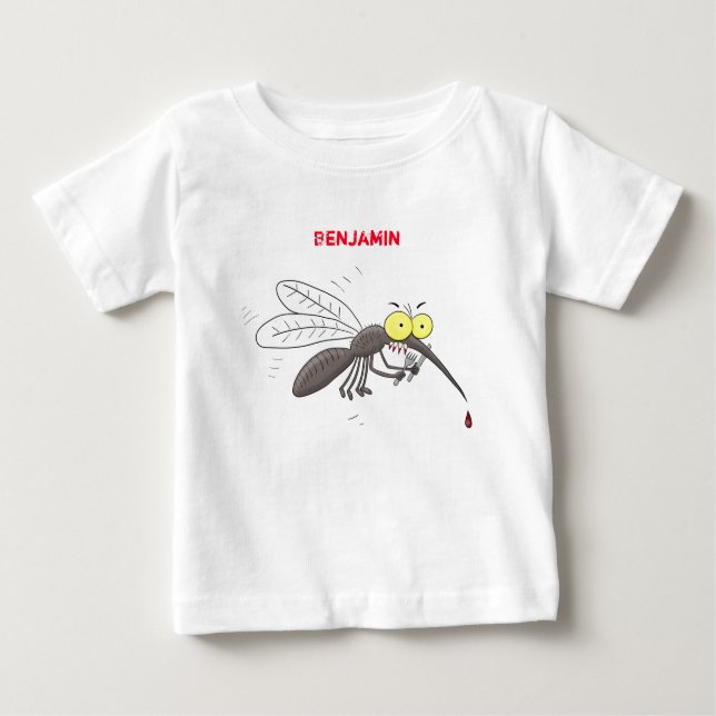 T-shirt Pour Bébé Drôle dessin d'insecte moustique (Devant)