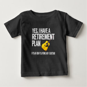 T-shirt Pour Bébé Drôle Guitare Joueur cadeau de retraite