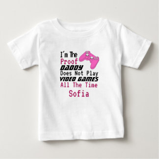T-shirt Pour Bébé Drôle humour papa ne joue pas jeu vidéo