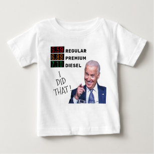 T-shirt Pour Bébé Drôle Joe Biden Prix du gaz FJB MAGA Pro-Trump