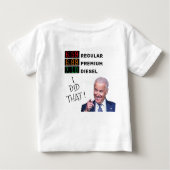 T-shirt Pour Bébé Drôle Joe Biden Prix du gaz FJB MAGA Pro-Trump (Dos)