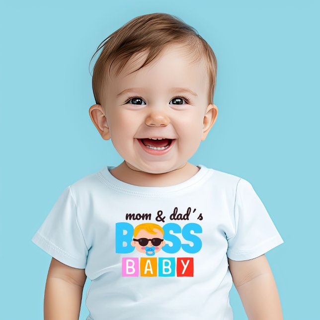 T-shirt Pour Bébé Drôle maman et papa's Boss Baby Boy Boy (Créateur téléchargé)
