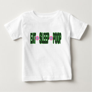T-shirt Pour Bébé Drôle Manger Sleep Poop Baby Onsie