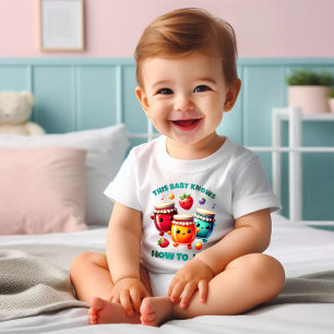 T-shirt Pour Bébé Drôle mignon Ce bébé sait comment confiture!