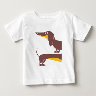 T-shirt Pour Bébé Drôle mignon dachshund pour parent chien long