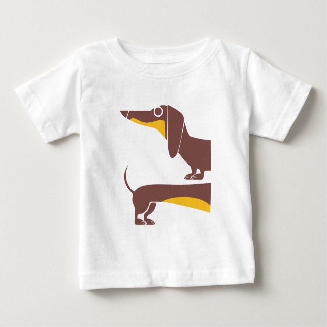 T-shirt Pour Bébé Drôle mignon dachshund pour parent chien long (Devant)