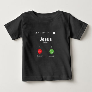 T-shirt Pour Bébé Drôle Noël Graphique Christian Jésus Appel