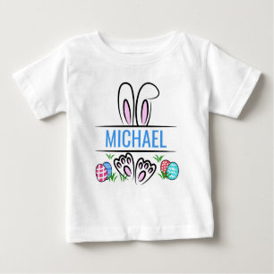 T-shirt Pour Bébé Drôle Nom lapin de Pâques Personnalisé