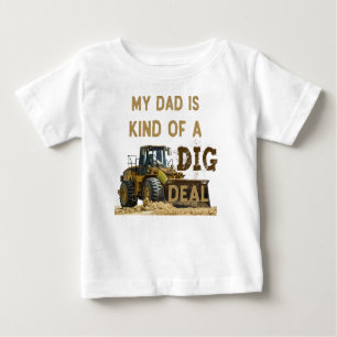 T-shirt Pour Bébé Drôle Opérateur d'équipement lourd papa dit