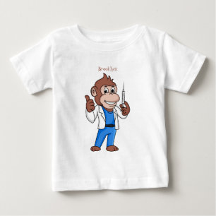 T-shirt Pour Bébé Drôle orangoutan dessinateur docteur