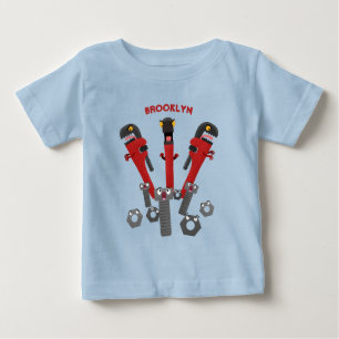 T-shirt Pour Bébé Drôle outil monstre de clé humour dessin animé