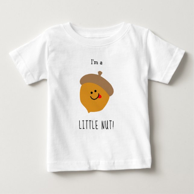 T-shirt Pour Bébé Drôle Petit Nut Baby Acorn Cartoon mignonne (Devant)