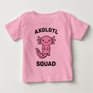 T-shirt Pour Bébé Drôle petite équipe de Axolotl personnalisable ros