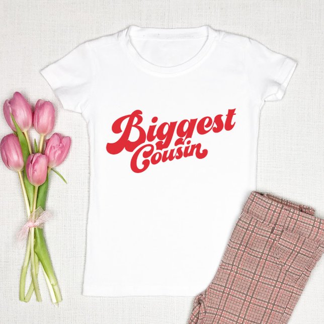 T-shirt Pour Bébé Drôle plus grand cousin | Famille Red Matching (Créateur téléchargé)