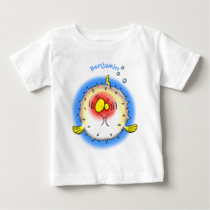 T-shirt Pour Bébé Drôle poisson poivron porc-épic caricature poisson