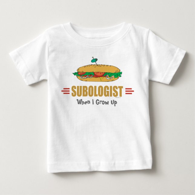T-shirt Pour Bébé Drôle sandwich sous-marin (Devant)