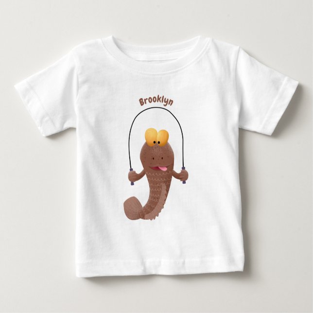 T-shirt Pour Bébé Drôle sauter boudskipper poisson dessin animé (Devant)