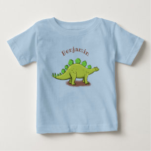 T-shirt Pour Bébé Drôle stegosaurus dinosaure dessin animé