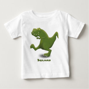T-shirt Pour Bébé Drôle T rex dinosaure dessin animé humour