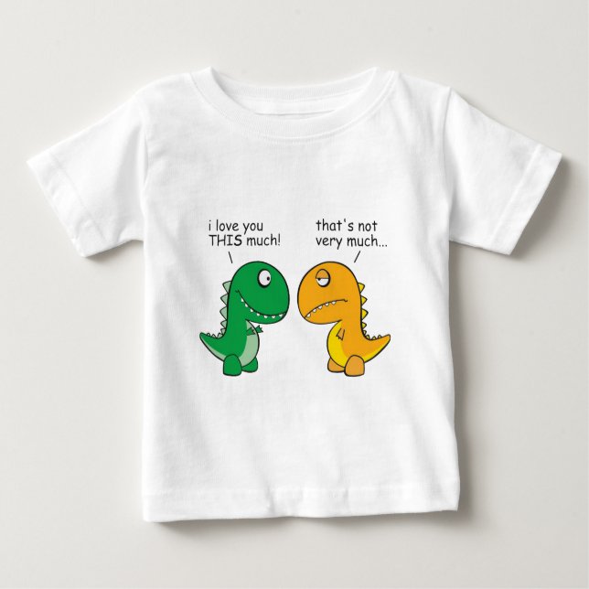 T-shirt Pour Bébé drôle-T-Rex-petit-bras-bande dessinée (Devant)