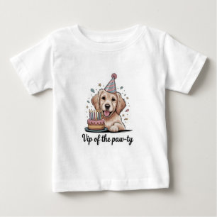 T-shirt Pour Bébé Drôle "VIP de la Paw-tie" Anniversaire de Chien